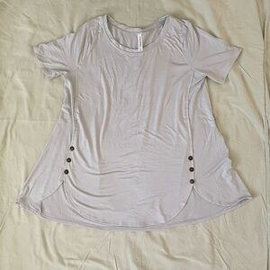 Zenana Premium Gray Short Sleeve Top